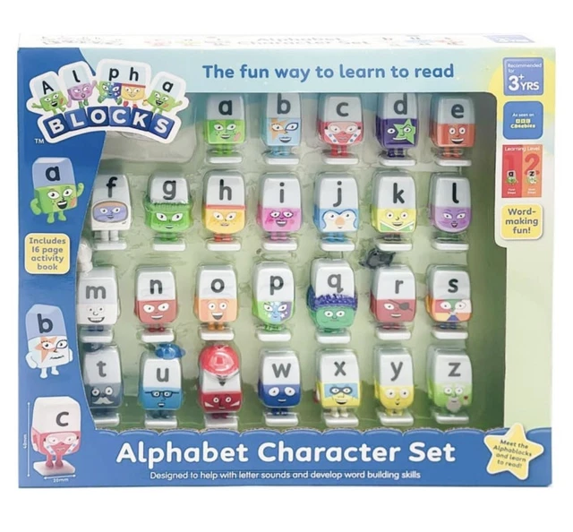 Alphablocks Rh CBEEBIES ALPHABLOCKS ALPHABET Character A-Z Complete Set & Activity ...