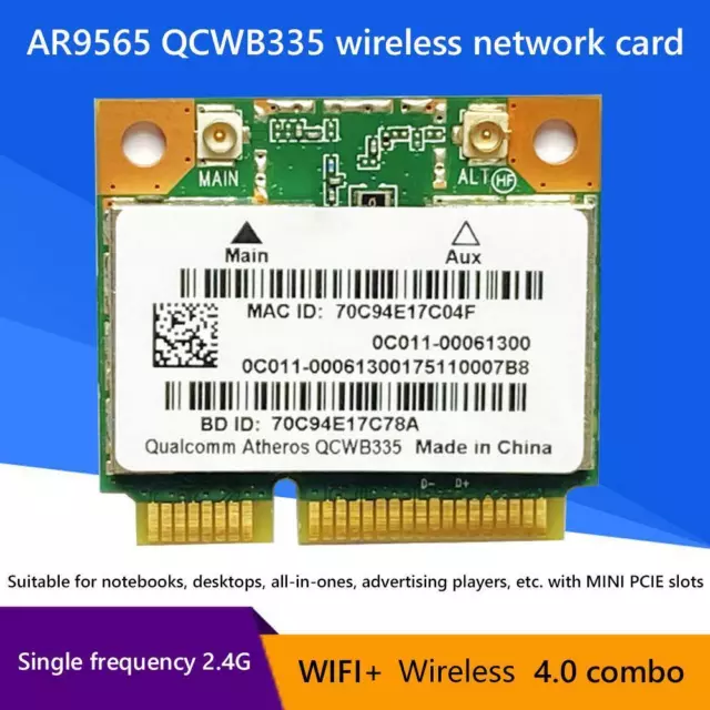 QCWB335 Half Height Mini PCIe WLAN WiFi Bluetooth 4.0 Wireless Card for Laptop