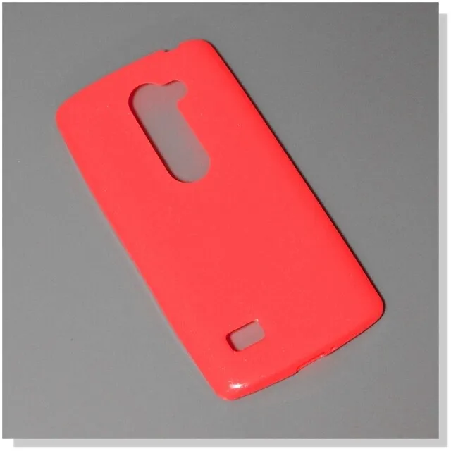 Custodia Silicone Back Case Fluo Cover Gel Glitter Sottile Lg Leon H340 Rossa