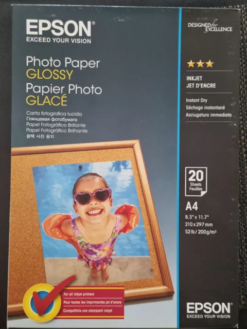 New EPSON C13S042538 PHOTO PAPER GLOSSY A4 20 SHEET - C13S042538