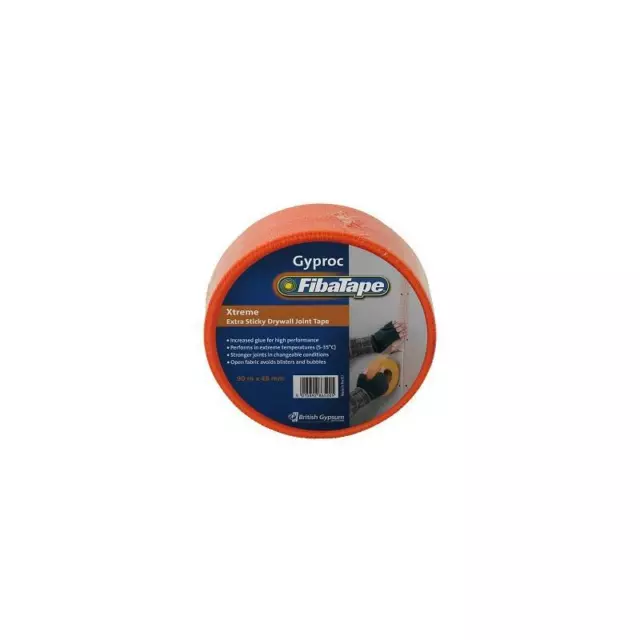 Gyproc FibaTape Xtreme - Orange - Drywall Joint Tape - 90m x 48mm