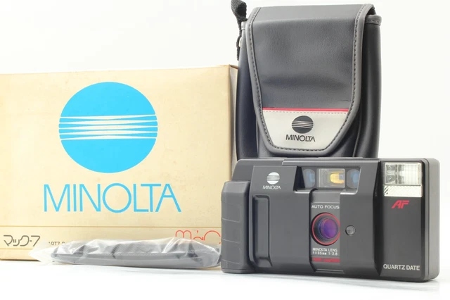 【NEAR MINT++ in Box】 Minolta Mac-7 Quartz Date Point & Shoot Film Camera JAPAN