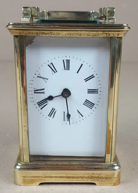 Ancienne Pendulette d'Officier en Laiton Horloge Pendule de Voyage Old Clock