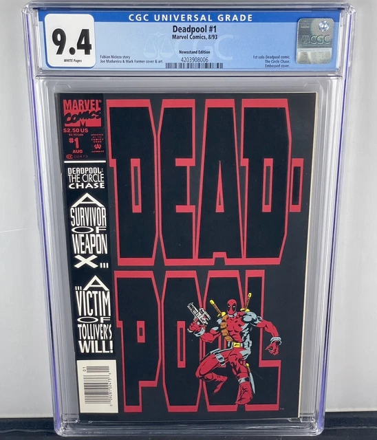 Deadpool #1 CGC 9.4! 1st Solo Series! The Circle Chase! More Rare Newsstand!