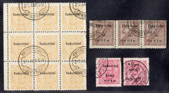 Angola 1899 Ricavi Industriali A 100 Reis Incl. Multiplo - Tutto Usato Fine - A801