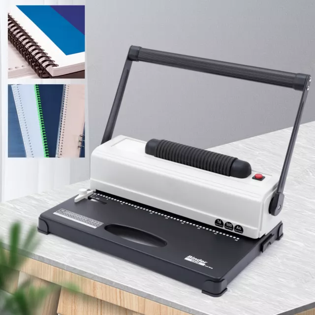 Spiral Coil Combo Binding Machine Manual Round Hole Punch with Electric Inserter