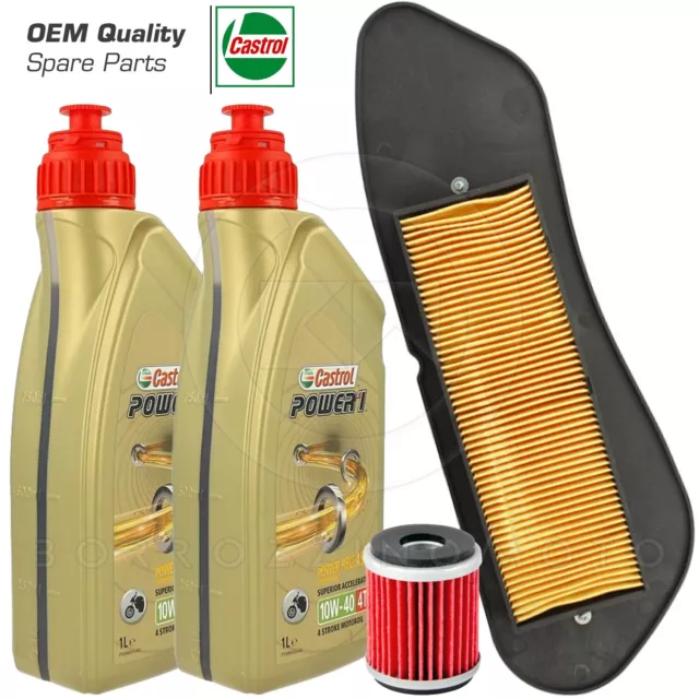 Kit Tagliando Olio Castrol Filtro Aria + Olio Hiflo Yamaha X-Max X-City 125 2009