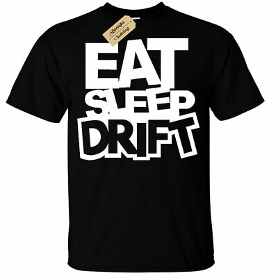 Eat Sleep Drift T-Shirt Drifting Auto da Corsa Guida Tee Uomo