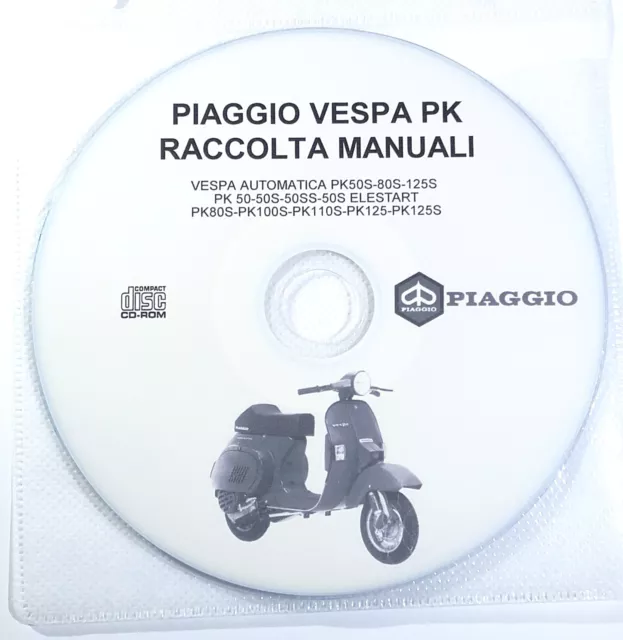 Cd:5 Manuali:riparazioni,Catal. Ricambi,Esplosi Piaggio Vespa Aut.pk 50-80-125S