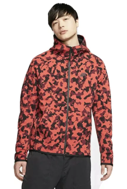 FELPA CON CAPPUCCIO Nike Tech pile mimetica Windrunner taglia