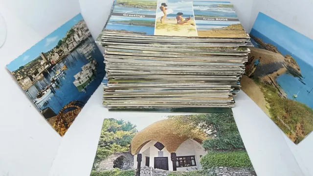 Job Lot Bulk 250 Interesting Used Vintage UK Topographical Postcards 1960s/1970s