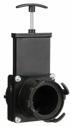 Valterra T58, Twist-On Waste Valve, Mess-Free Waste Valve, Black