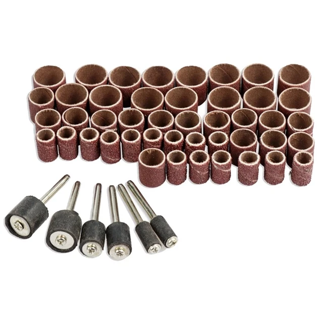 51Pcs Sandpaper Grinding Head Sandpaper Roll Metal Derusting Polishing Roun O1W2