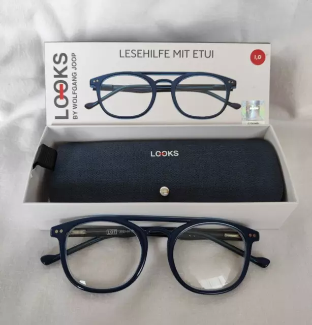 LOOKS by Wolfgang Joop Lesehilfe Lesebrille mit Etui 1,0 Unisex NEU