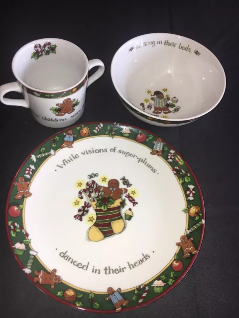 Ps Susan Winget “A Christmas Story” Porcelain Child Set Plate Bowl Cup