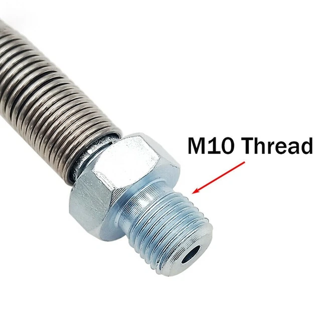 Tuyau Haute Pression Acier Inox ZAWELIYO Avec Ressort – Pour Pompe PCP, Compresseur Air, 63 MPa Max