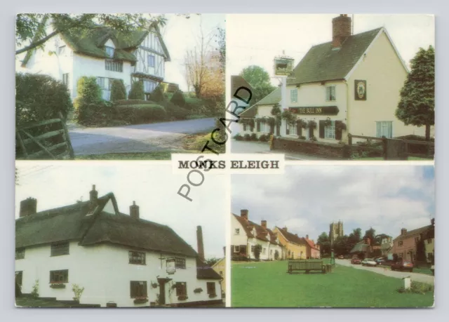 Postcard UK Suffolk Monks Eleigh Multi View  Used / Posted 1995  (J3)