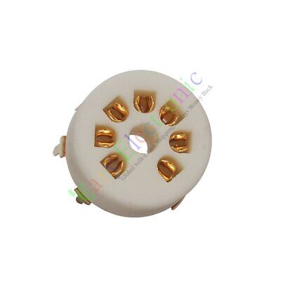 8pc 7pin Gold Ceramic vacuum tube sockets valve base B7G 6AU6 EF95 6C4 6X4 6066