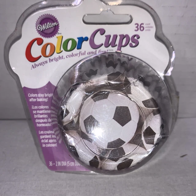 Soccer ColorCups Standard Baking Cups 36 Ct from Wilton 2135 NEW