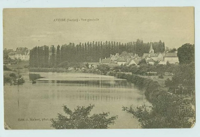 Antique Avoise Sarthe France Postcard Vue Generale 030912 Os