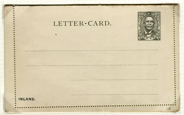 LIBERIA; 1890s early LETTER CARD fine mint item