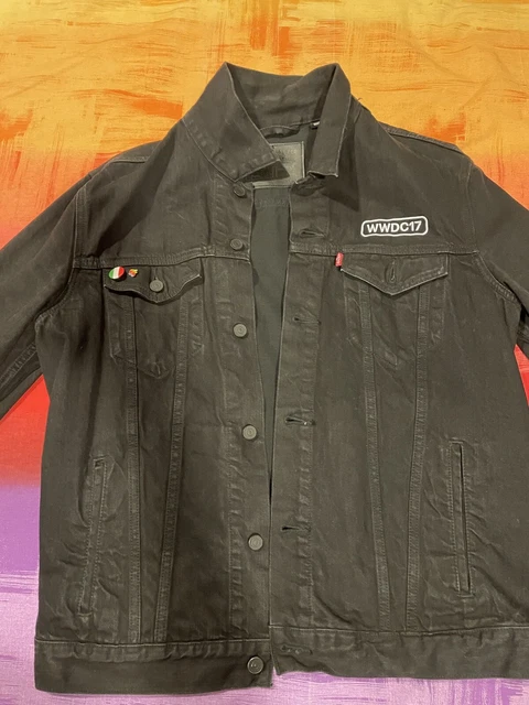 APPLE WWDC2017 GIACCA jeans Levis nera tg.XL molto RARA con spille EUR 159 90 PicClick IT