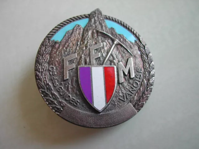 RARE Insigne de SKI Neige montagne COMPAGNIE DES GUIDES VANOISE FFM SAVOIE ESF