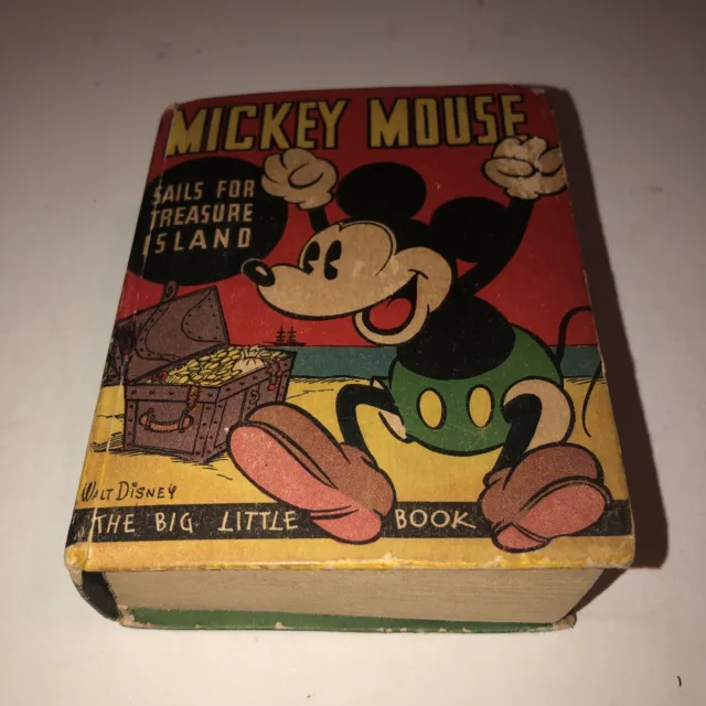 1933 Big Little Book Mickey Mouse Sails for Treasure  Island #750 V.G.+Condition