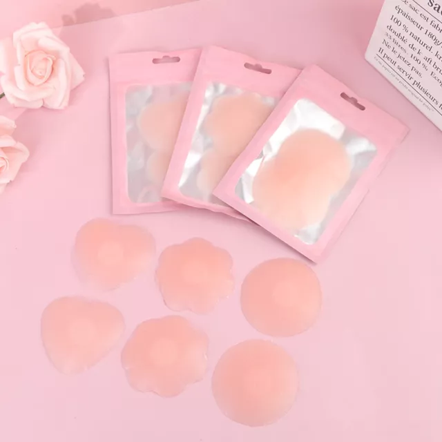 2Pair/4pcs Reusable Breast Lift Nipple Cover Invisible Silicone Breast Cover _dx