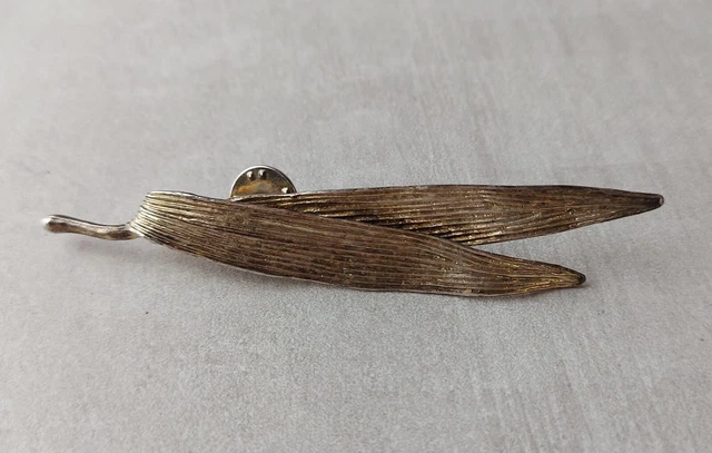 RARE ANCIEN PIN'S pins, Le Jacquard français, en métal argenté, vintage