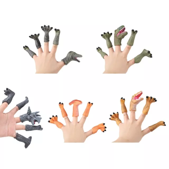 5 Pcs/Set Dinosaur Finger Puppet Children Early Education Puzzle Fun Toy