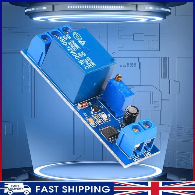 UK NE555 TIME Delay Relay Module 5V/12V 0 To 10 Second Automotive Delay ...