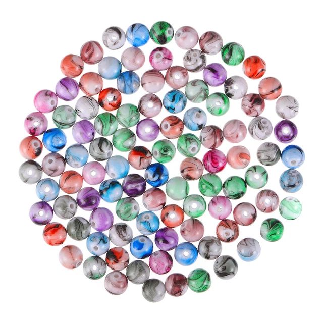 Supvox 100 stücke 8mm Tinte lose Perlen Schmuck machen spacer perlen diy