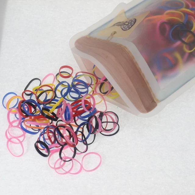 700 Mixed Color Mini Rubber Elastic Hair Ties Bands Rope Braids Plaits TPU Band
