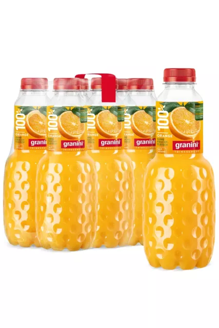 granini piacere bere arancione 100% frutta 5x1,5L incl. 1,25€ deposito cauzionale NUOVO MHD 12/9/23