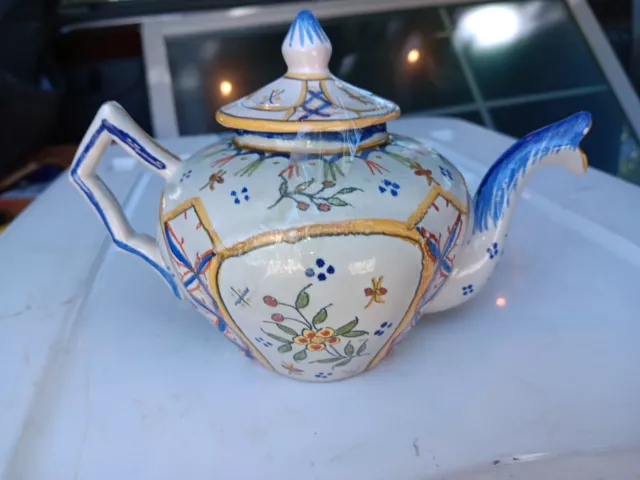 HB Quimper Faience Teapot Style 222 Made in France