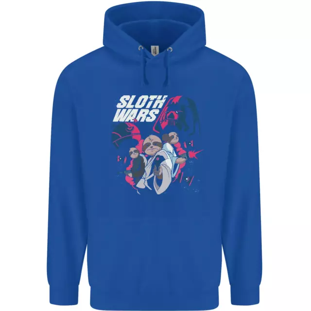 Felpa con cappuccio Sloth Wars divertente parodia TV e film da uomo 80% cotone 3
