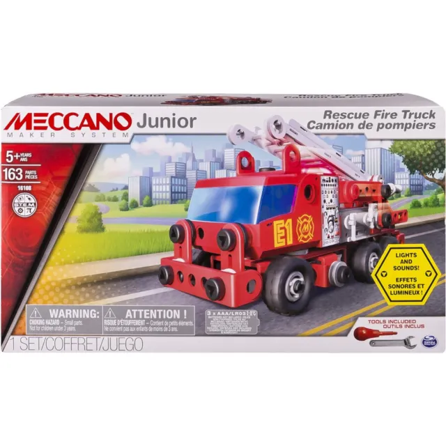 Meccano Junior Rescue Fire Truck With Lights & Sounds