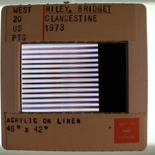Bridget Riley Clandestine 1973 Art 35mm Glass Slide