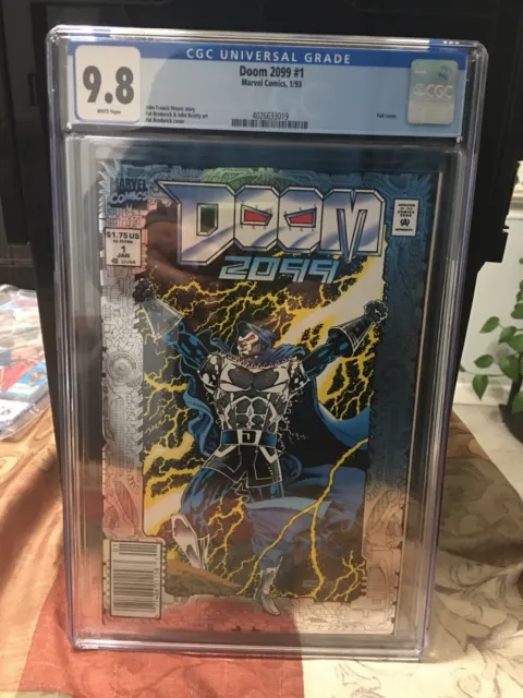 Doom 2099 #1 Cgc 9.8 Newsstand White Pages Foil