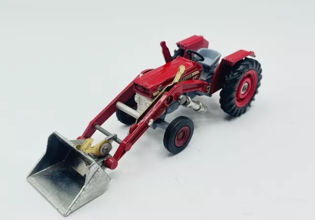 Corgi Toys 69  Massey-Ferguson 165 Tractor with Loader Shovel. Vintage Die-cast