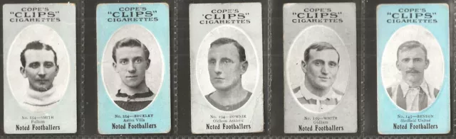 Cope Copes - Cope Clips Noted Footballers - 5 Cards - Lot 10 Of 32