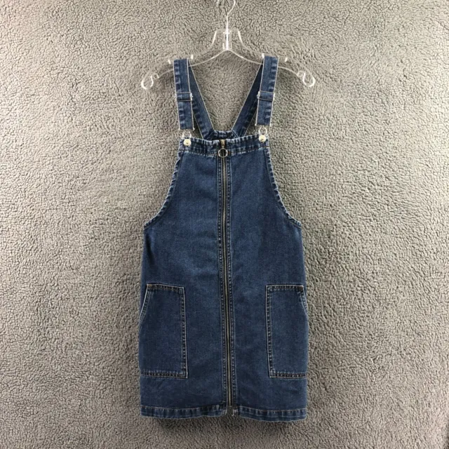 Womens Denim Overall Dress Ladies Jean Suspender Skirt Long A-line Fit  Fashion