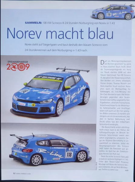 Volkswagen VW Scirocco III von Norev in 1-43...ein Modellbericht #0902f