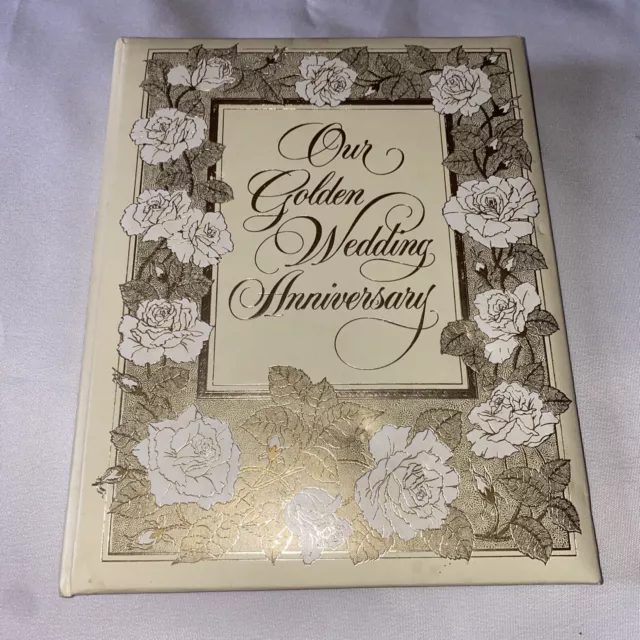 Álbum de recuerdo de aniversario de boda dorado Hallmark Our Golden Wedding nuevo