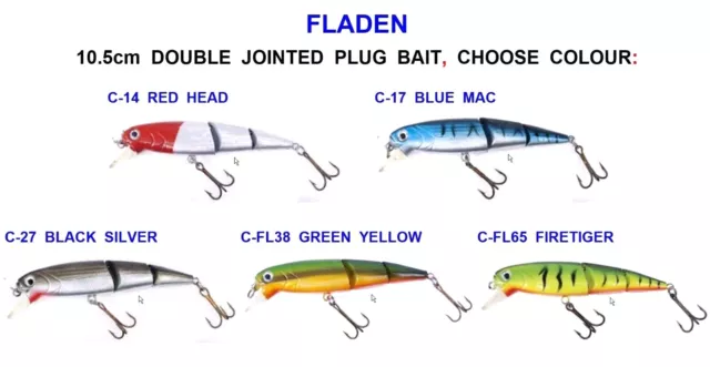 FLADEN ECO DOUBLE Jointed Plug Sea Fishing Pike Perch Trout Zander