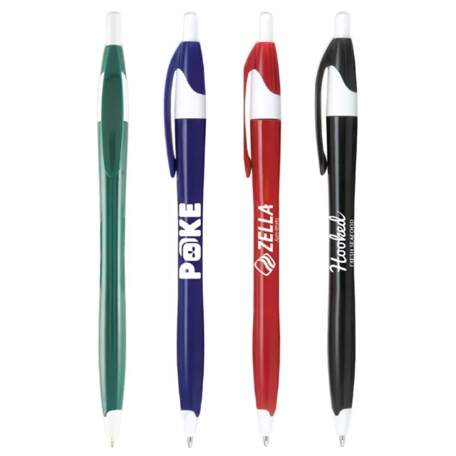 Promotional Stratus Solids Click Pen Printed with Your Imprint in White 500 Pens