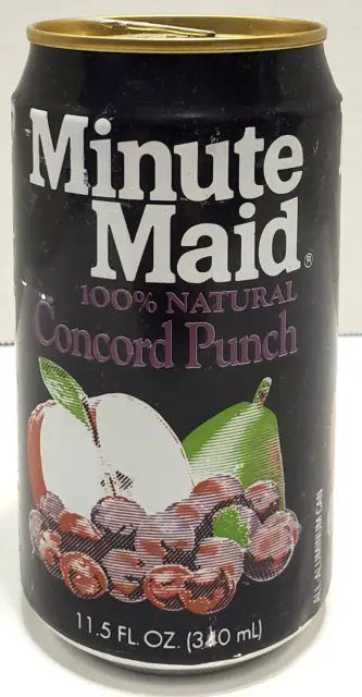 1991 Minute Maid Concord Punch Aluminum Can - Houston Texas RARE