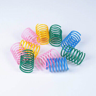 4 piezas Bobina de plástico resorte para gatos resortes espirales para mascotas gatos acción interactiva ToXI
