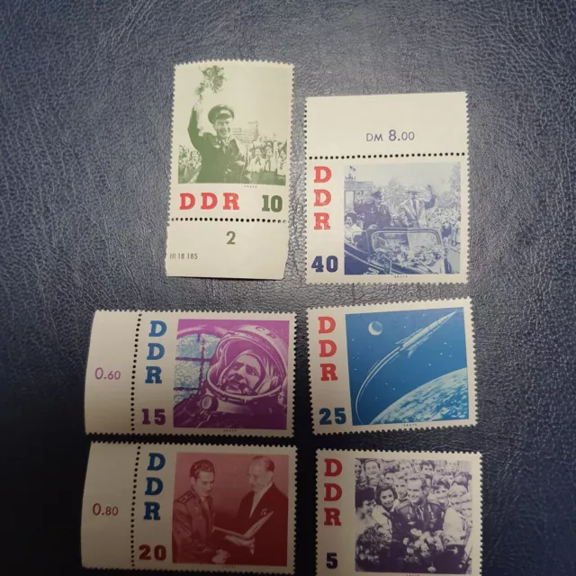 Briefmarken DDR 1961, Michel 863-868, Titov in der DDR, postfrisch